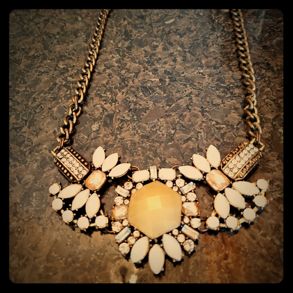Vintage Gold and White Necklace